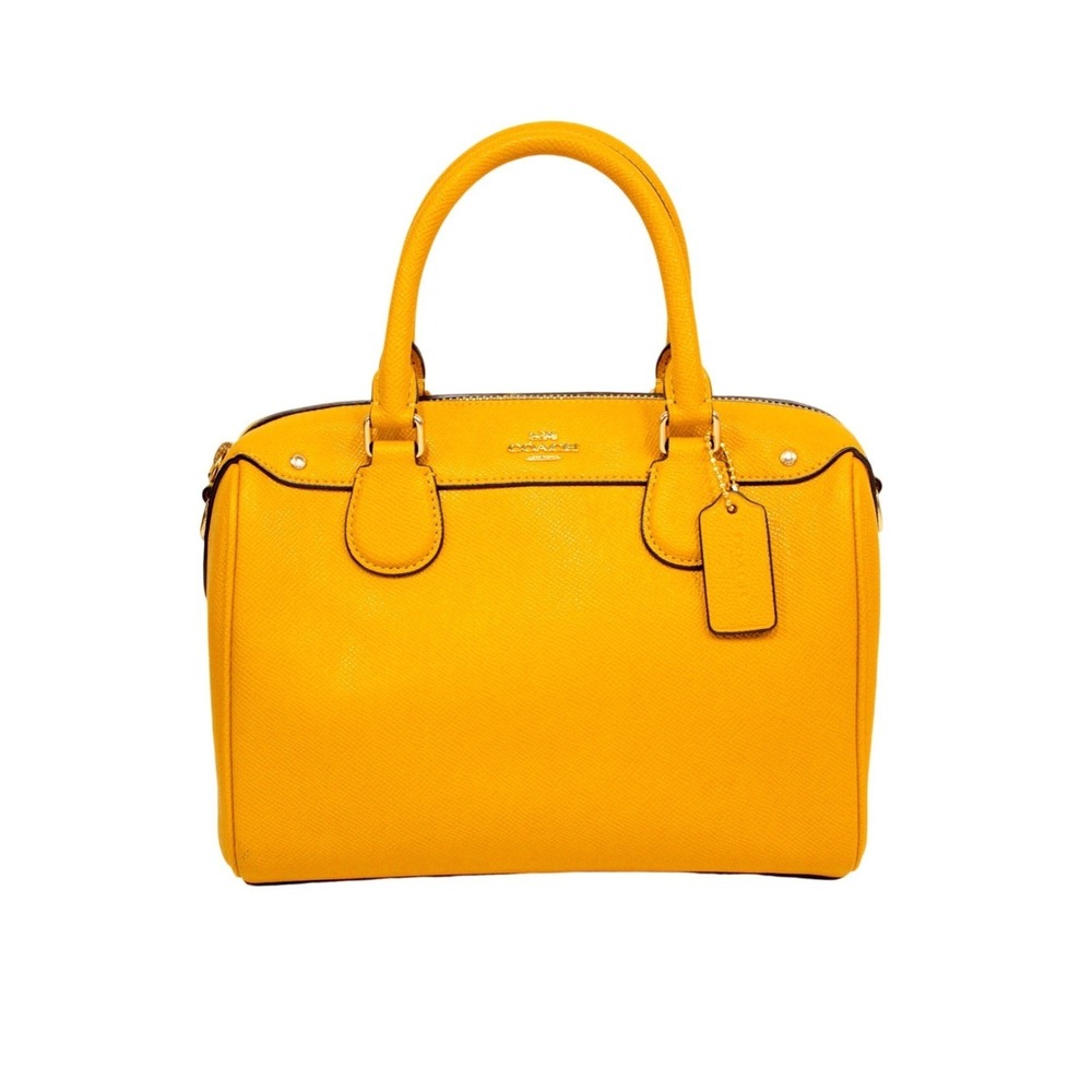 Coach Mini Bennett Satchel Handbag Marigold Yellow Leather - No.F57521